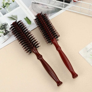 MXKJING   Lược Tròn Cán Gỗ Dùng Chải Tóc Tạo Kiểu Độc Đáo