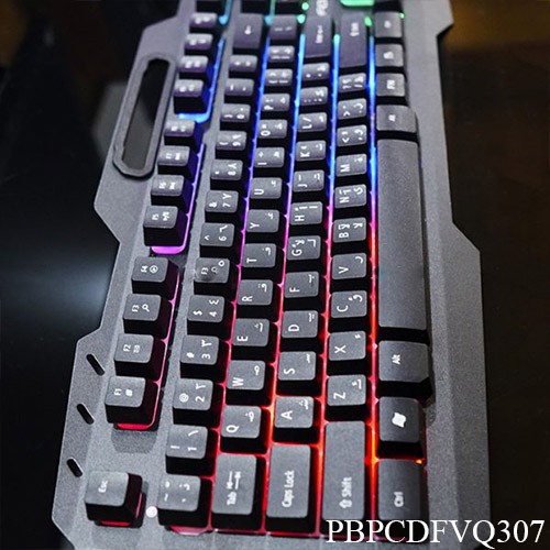 Bàn Phím Giả Cơ Có Dây Forev FV Q307 Có Giá Đỡ Điện Thoại Led Màu