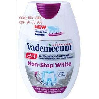 Kem đánh răng kiêm nước xúc miệng Vademecum  2in1- 75ML  hàng xách tay Đức