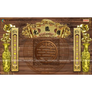 Tranh dán tường trang trí bàn thờ
