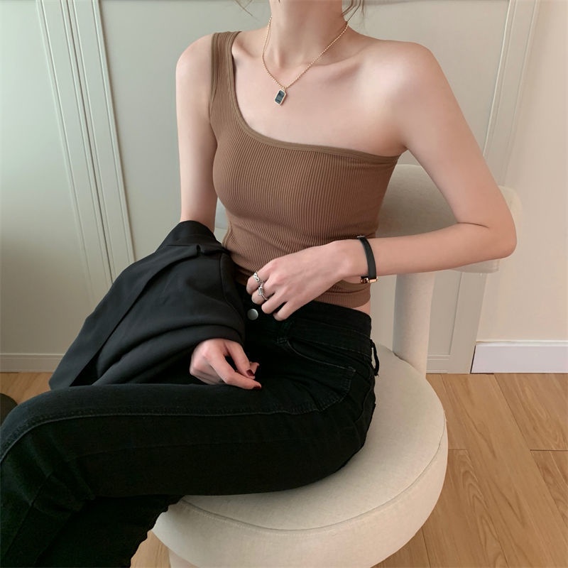 Áo Hai Dây Có Mút Đệm Ngực Thời Trang Phương Tây Quyến Rũ Cho Nữ