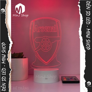 Đèn Ngủ 3D CLB Bóng Đá Arsenal | 16 Màu + Remote | Đèn 3D Led  Arsenal | MinJ Shop