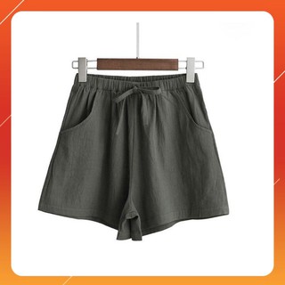 Quần đùi, quần short nữ chất đũi mặc siêu mát