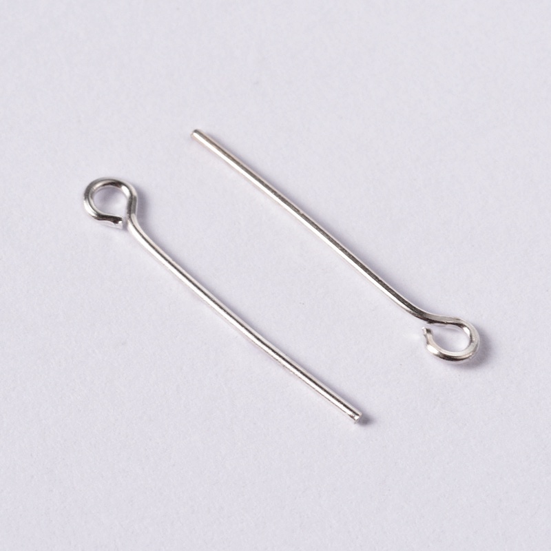 200-500 Ghim Cài Bằng Sắt Mạ Bạc Có Lỗ Dày 0.7mm Dài 2mm