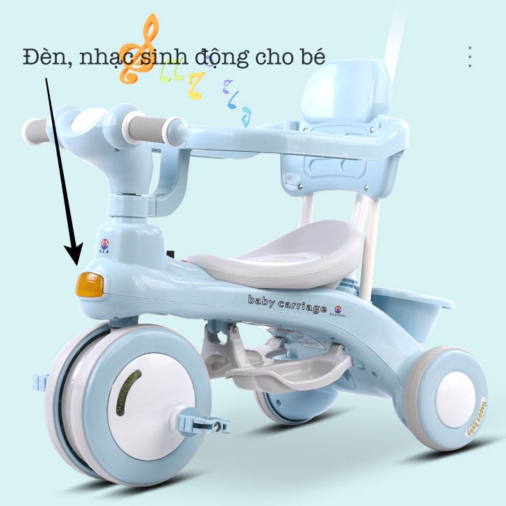 Xe Đạp Ba Bánh Có Cần Đẩy 688 Kidwow Có Đèn Nhạc Cho Bé Từ 9 Tháng Đến 5 Tuổi1