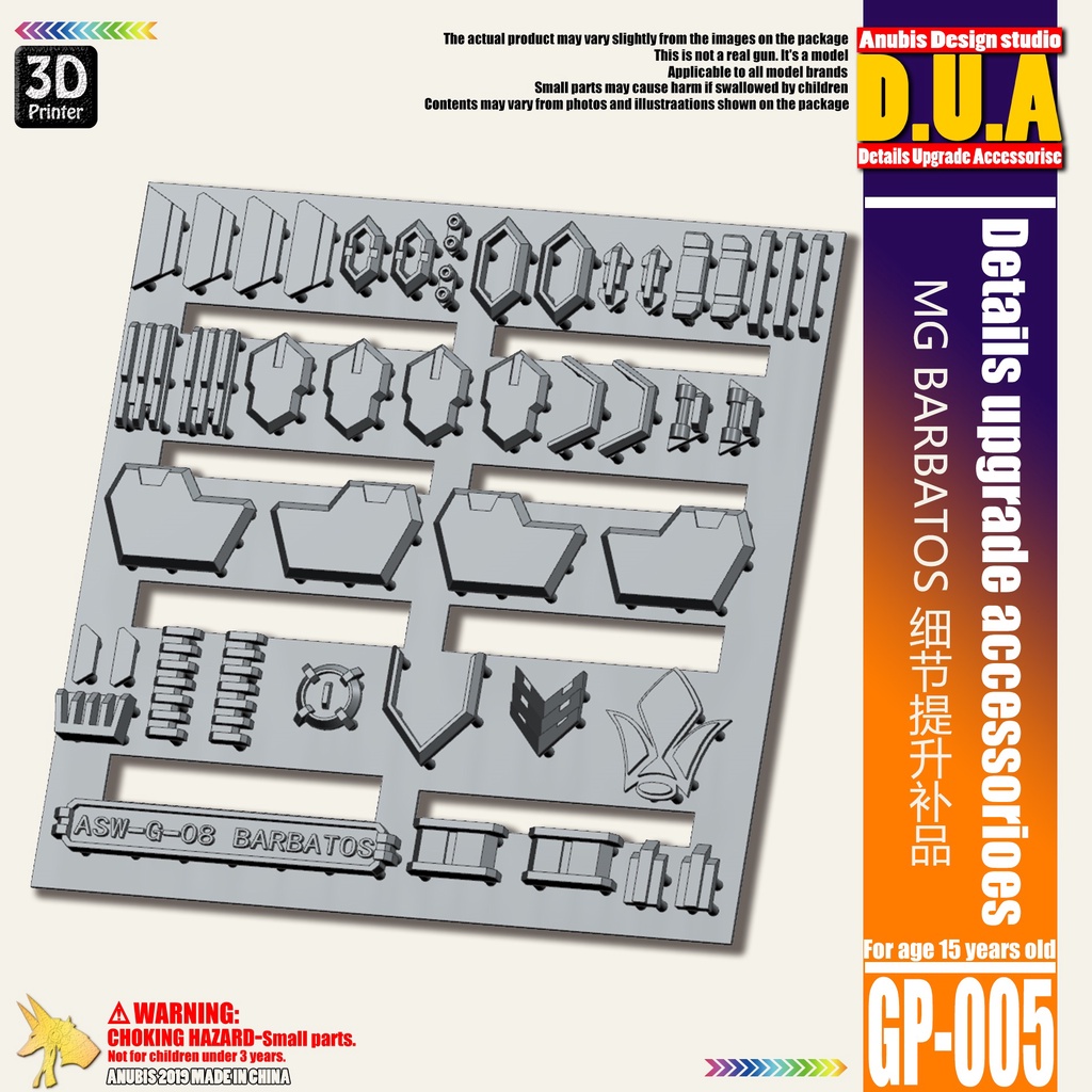 Phụ kiện mod ANUBIS - Chi tiết nhựa mô hình in 3D cho MG 1/100 IBO BARBATOS