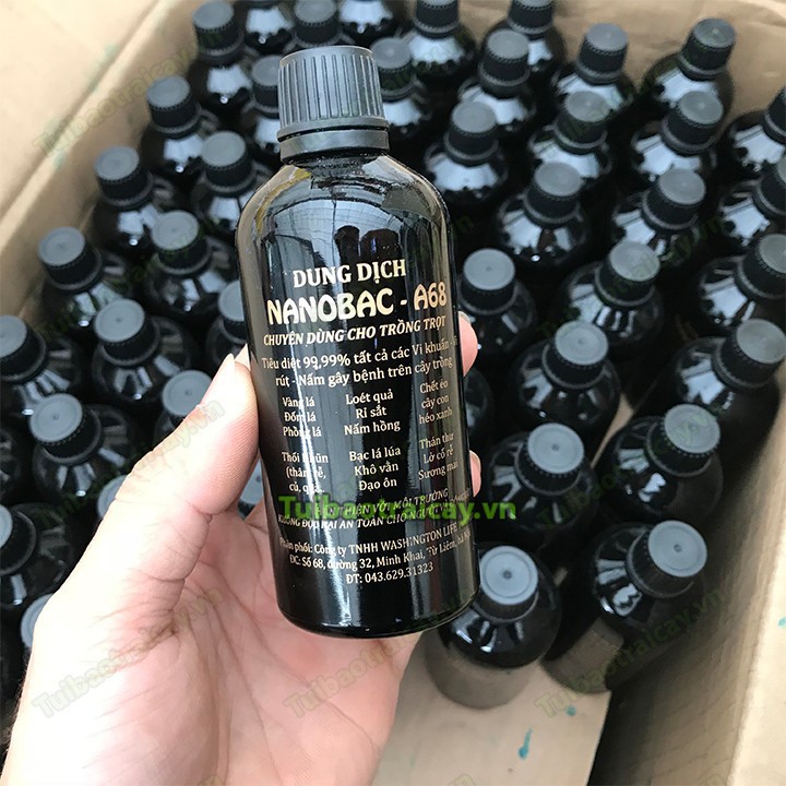 Dung dịch Nano Bạc - A68 Nano Ag chai 100 ml - Diệt nấm trên cây trồng 🍄