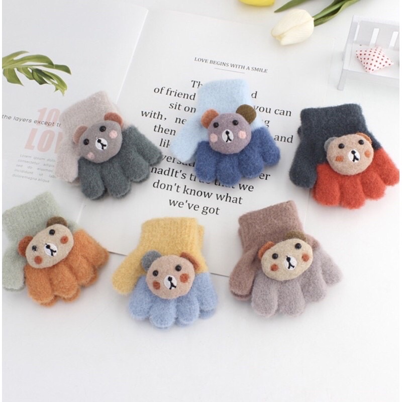 Găng tay len xỏ ngón cho bé từ 0-5 tuổi