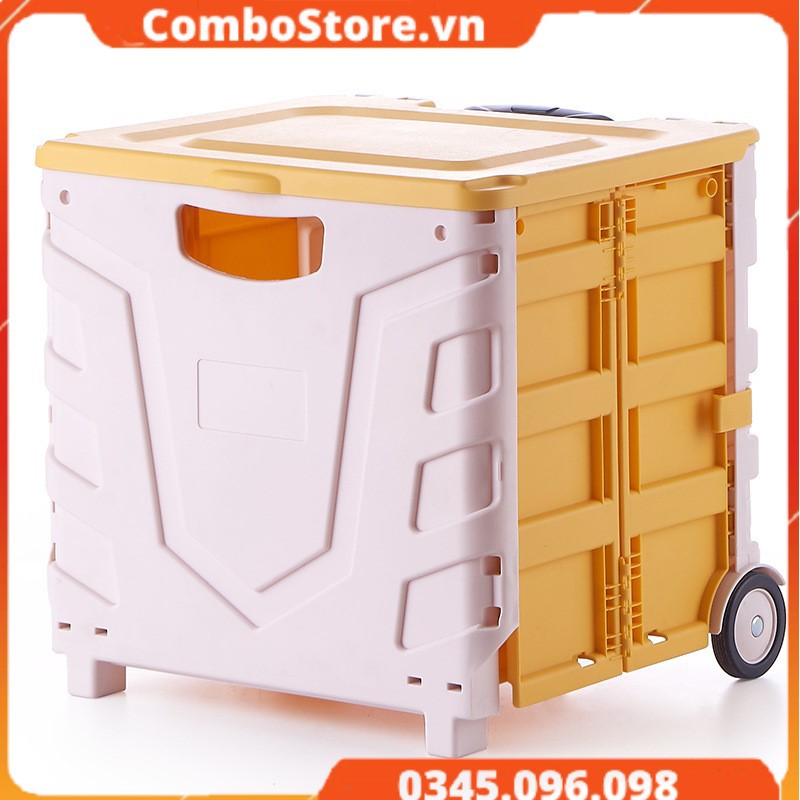 Thùng đựng đồ ô tô gấp gọn đa năng - hộp đựng đồ gấp gọn có bánh xe kéo