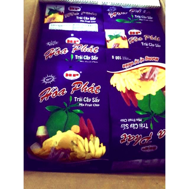 Sỉ 1 thùng 40 gói Trái cây sấy 100g Hòa Phát
