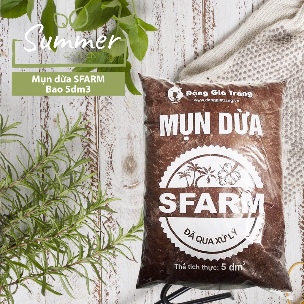 Mụn dừa SFARM đã qua xử lý - Bao 5dm3