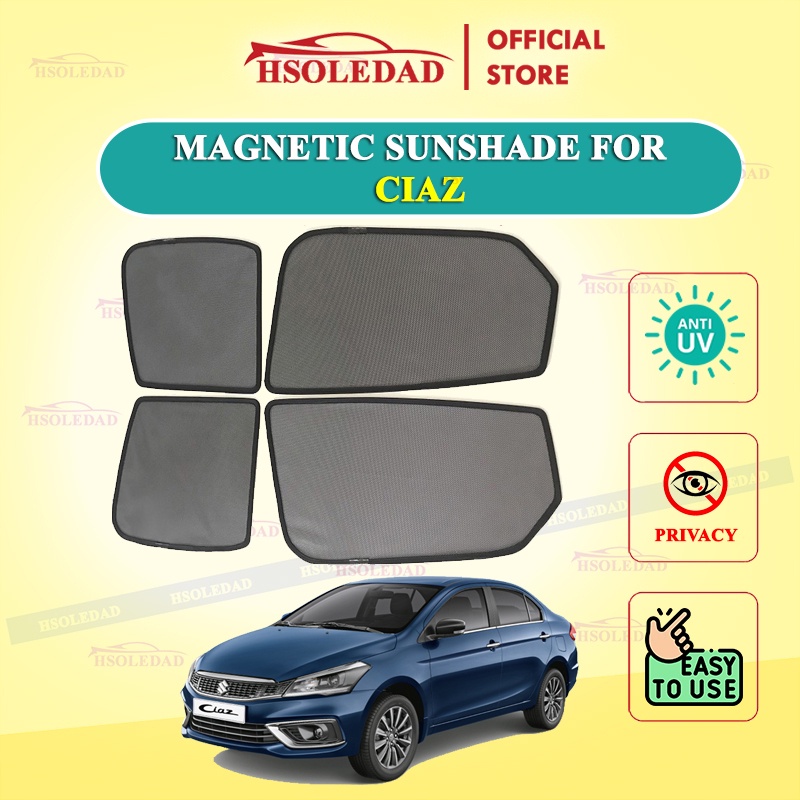 Rèm che nắng nam châm cho xe Suzuki Ciaz, bộ 4 tấm cho 4 cửa, hàng loại 1 cao cấp nhất, vừa khít kính