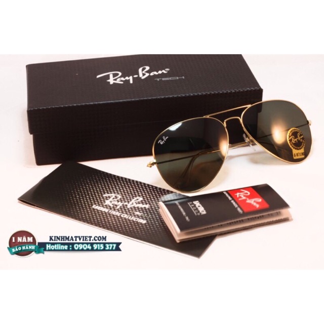Kính rayban đen viền vàng