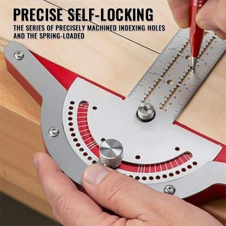 Có Thể Điều Chỉnh Woodworkers Edge Rule Loại T Woodworkers Edge Rule Protractor Chế Biến Gỗ Thước Đo