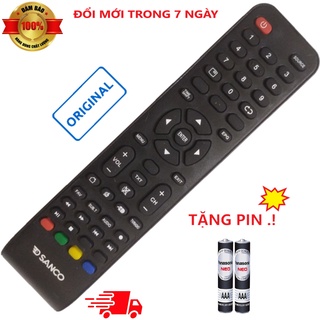 Điều khiển tivi sanco tương thích các dòng tivi sanco smart tivi, led, lcd - fullbox100% tặng kèm pin aa