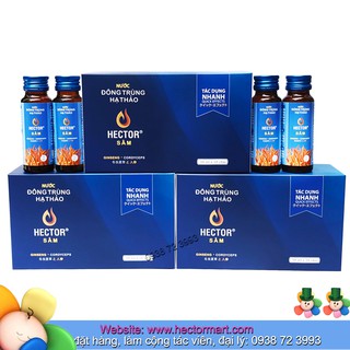 Nước Uống Đông Trùng Hạ Thảo Hector Sâm Combo 3 hộp 30 chai
