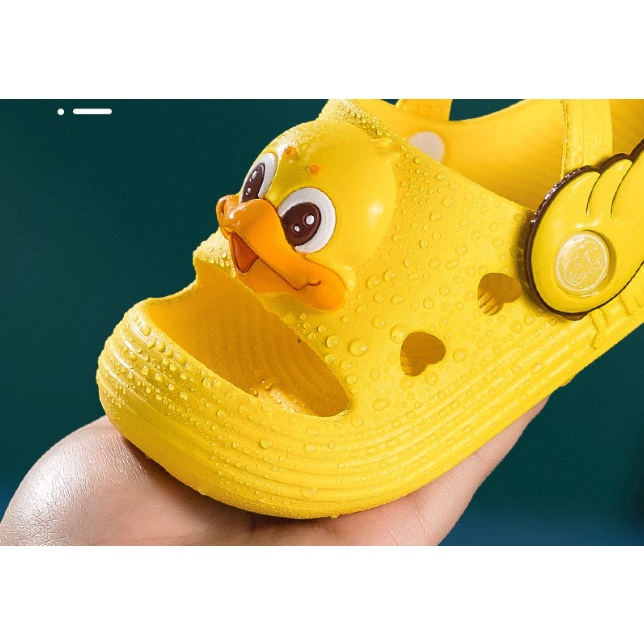 Dép sục crocs hở mũi hình thú nổi cho bé 1-6 tuổi