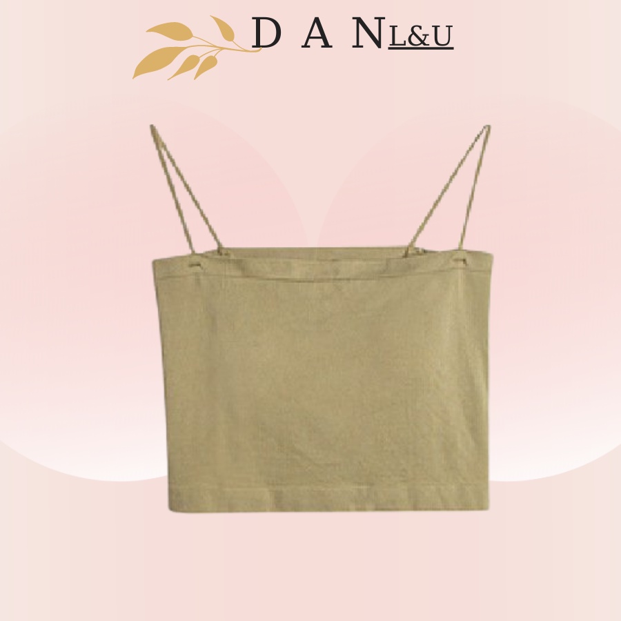 Áo Lót Nữ Cotton Nữ 2 Dây Mảnh Có Đệm Mút Mỏng Nâng Ngực Mặc Thoải Mái DAN L&amp;U M9998