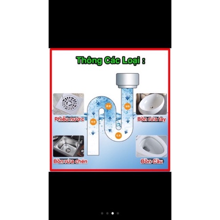 Bột thông tắc cống, đường ống nước, bồn cầu cực mạnh - nắp xanh