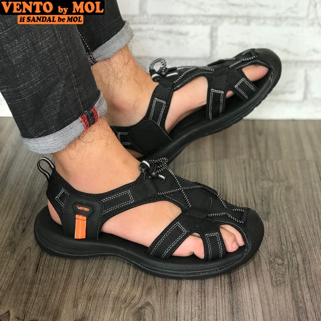 Giày sandal Vento nam bít mũi quai dù có quai hậu cố định thích hợp mang dã ngoại đi phượt du lịch biển NV7606BB