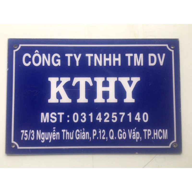 Bảng số nhà, công ty theo yêu cầu(mica)