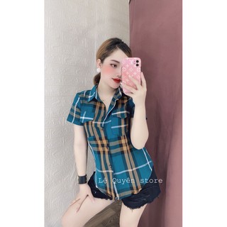 Áo sơ mi kẻ xanh