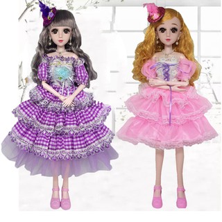 Váy Búp Bê Cao 60 cm - Váy Tiểu Thư Xòe Kèm Cài Đầu