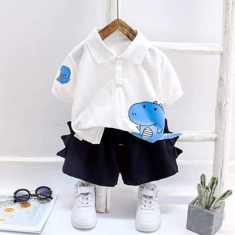 Set bộ polo khủng long cho bé