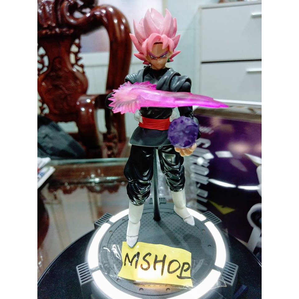 Mô hình dragon ball Goku Black tóc hồng SHF  - 15cm.