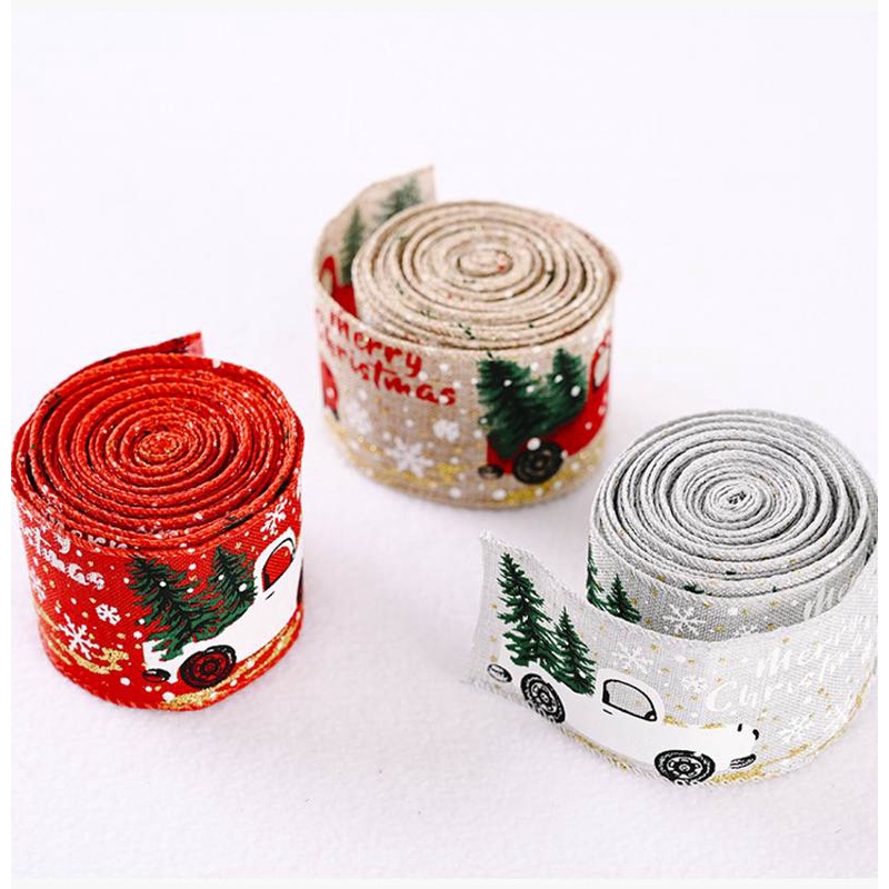 Cuộn dây ruy băng màu sắc Giáng sinh dài 5m dùng trang trí cây thông noel