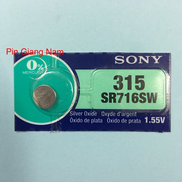 Pin đồng hồ Sony 315 SR716SW 1.55V