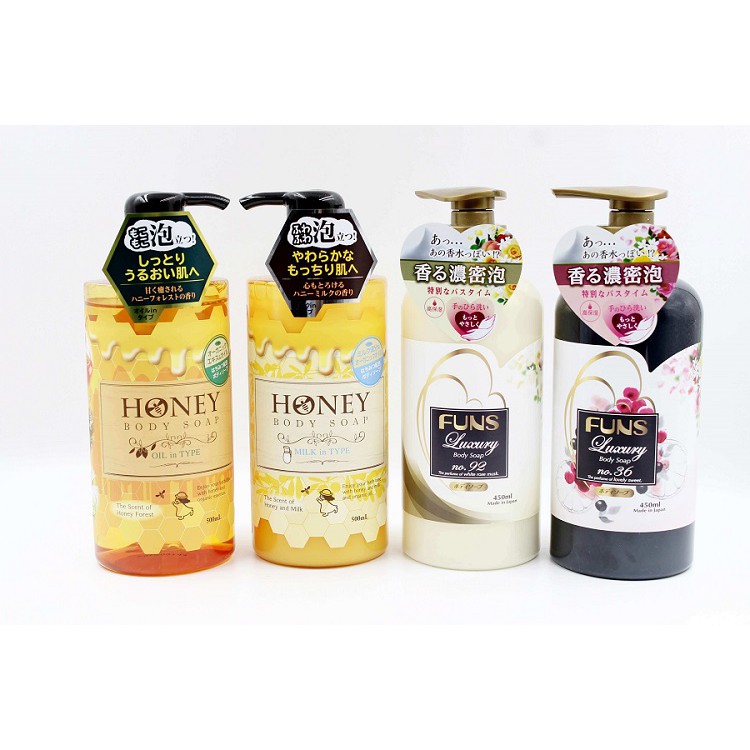 [BIG SALE] Sữa tắm Honey dưỡng ẩm, làm mịn - Hàng Nhật nội địa