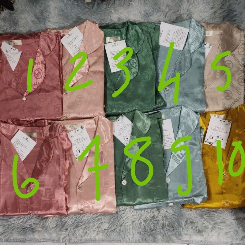 bộ gấm pijama có nhiều màu