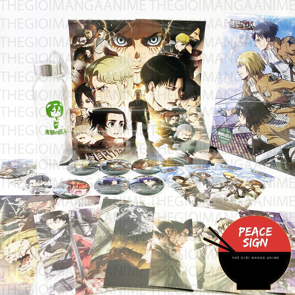 (200k) Hộp quà to Attack on titan anime chibi dễ thương xinh xắn