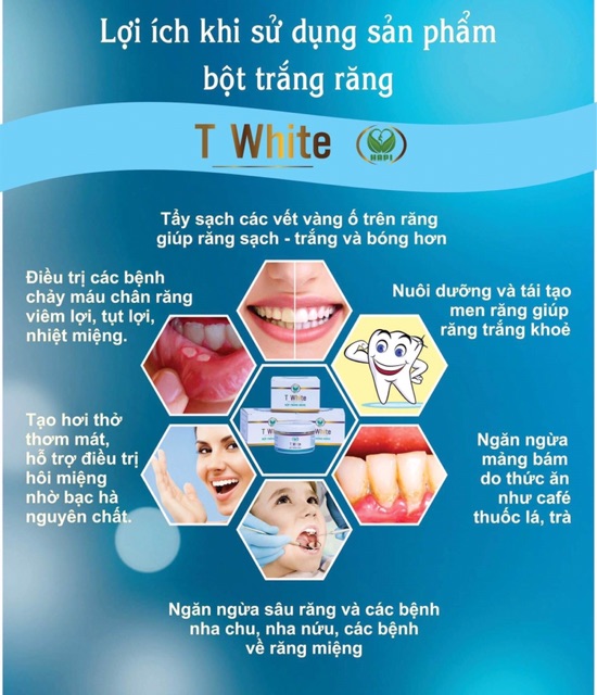 BỘT TRẮNG RĂNG T-WHITE-TẶNG KÈM BÀN CHẢI THÁI