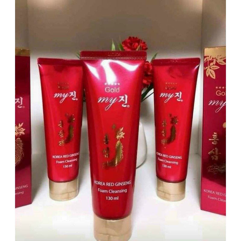 Sữa rửa mặt sâm đỏ My Gold 130ml cho da dầu mụn nhạy cảm hỗn hợp khô tạo bọt thải độc trà xanh rau củ La La Cosmetic | BigBuy360 - bigbuy360.vn