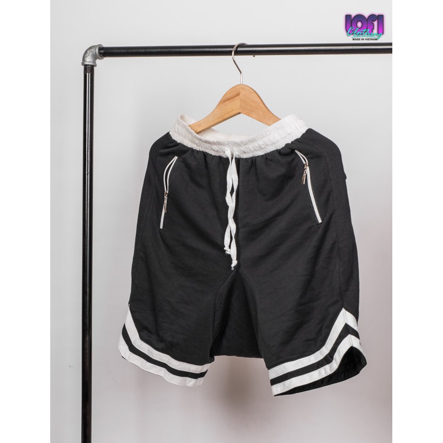 Lofi Double V-line Black Short