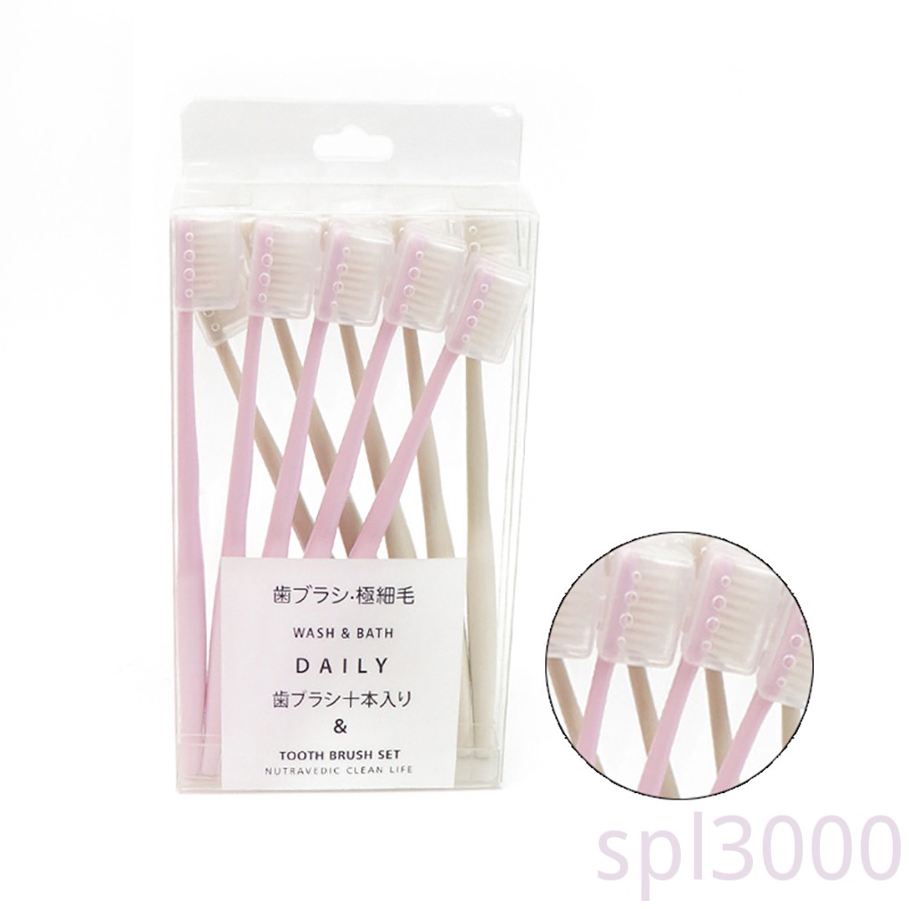 Set 10 Bàn Chải Đánh Răng Lông Mềm Chất Lượng Cao