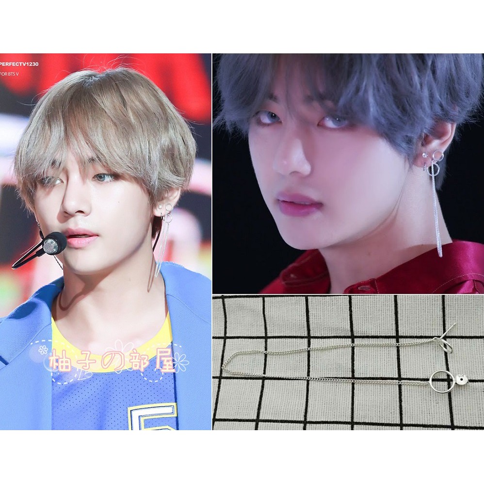 Khuyên Tai Dáng Dài Phong Cách Bts V Taehyung Dna