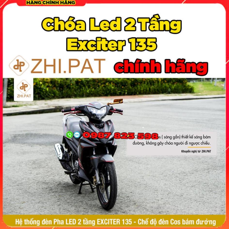 ✅ Đèn pha LED 2 tầng cho EX 135 hàng ZHIPAT chính hãng ✅