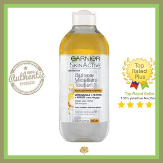 Nước tẩy trang Garnier nắp trắng dành cho mọi loại da 400ml