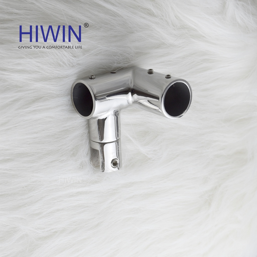 Chuyển góc 90 độ phòng tắm kính inox 304 mặt gương Hiwin SB-619