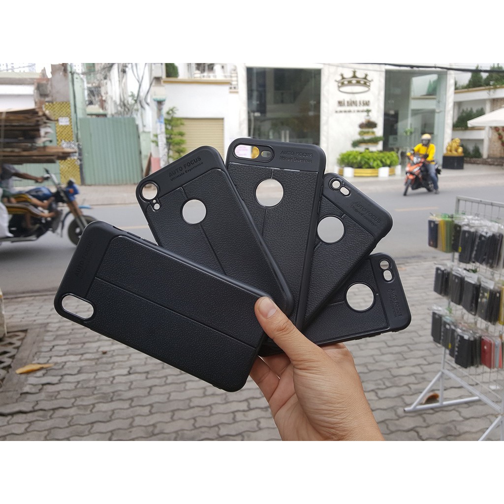 Ốp lưng iPhone 4/5/6/7/8/X/Xr/Xs Max vân da chống sốc Auto Focus