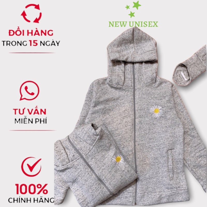 Áo Khoác Nữ Chống Nắng Toàn Thân Thêu Hoa Cúc tp [NewUnisex]