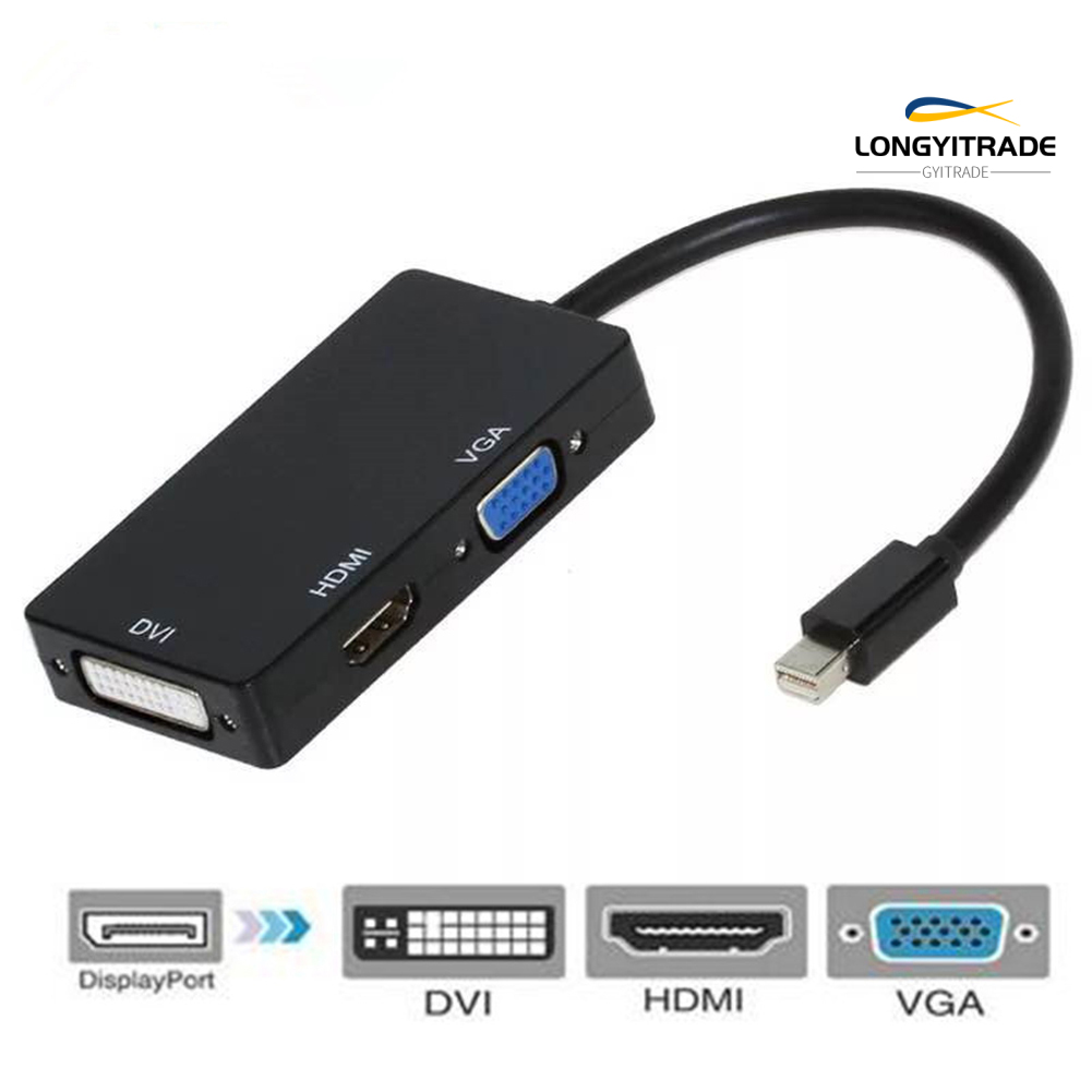 Cáp Chuyển Đổi 3 Cổng Thunderbolt Mini Display Port Sang Hdmi-Compatible Vga Dvi