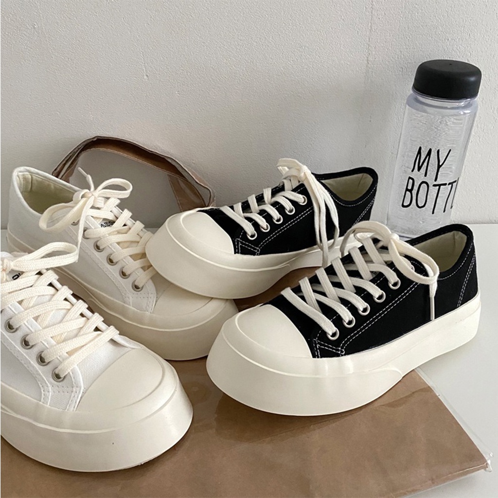 Giày Thể Thao Nữ BUXINO08 Giày BaTa Nữ Ulzzang Retro Chất Xịn Bánh Mì Đế Bằng Mũi Tròn Chuẩn Form Size 36 - 39