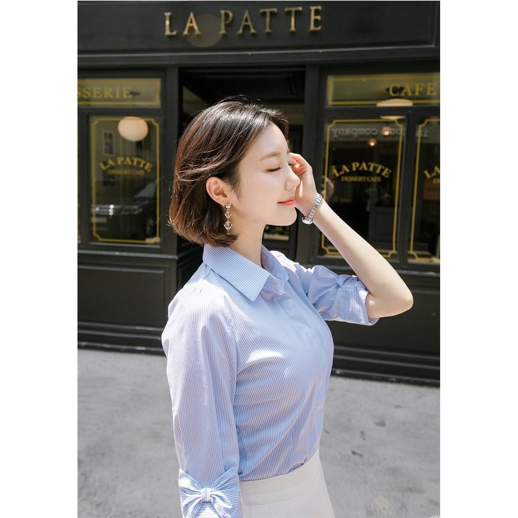 ❣️FREESHIP❣️Áo Kiểu Tay Nơ Phối Nơ