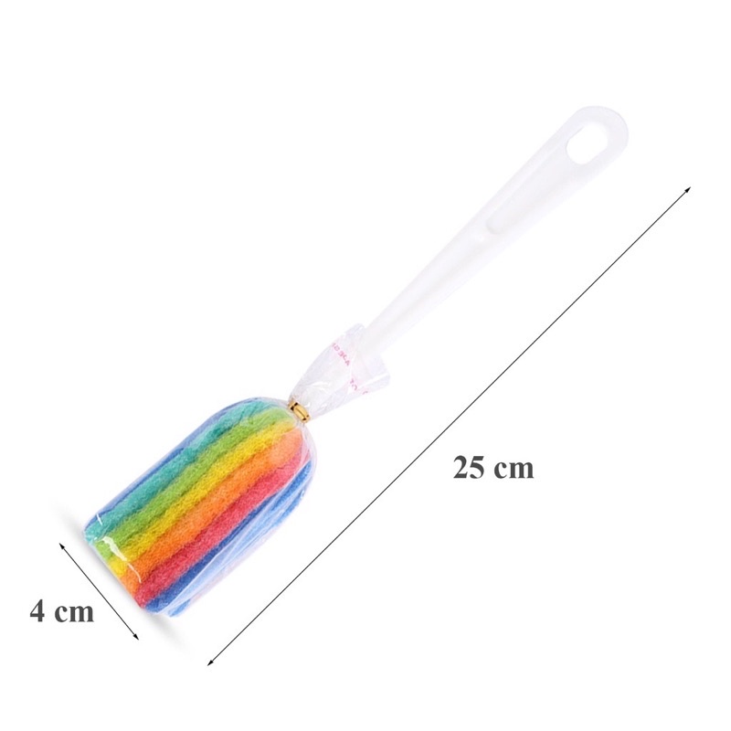 Cây cọ rửa cốc, chén, bình sữa, cọ ly [ xốp 7 màu ]
