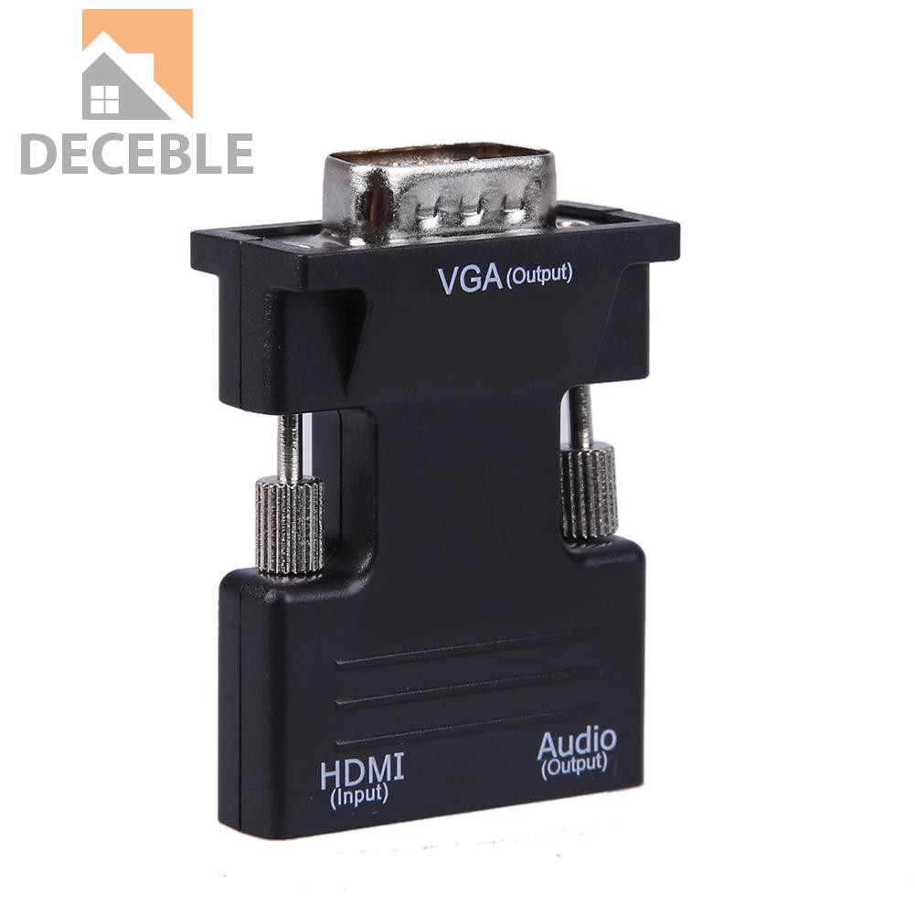 Bộ Chuyển Đổi Hdmi Cái Sang Vga Đực Với Đầu Âm Thanh Hỗ Trợ 1080p