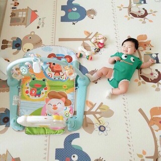 Thảm Xốp XPE phủ silicon 2 mặt cao cấp - Chiếu xốp trẻ em QLG